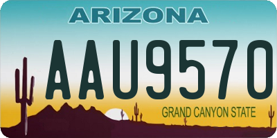 AZ license plate AAU9570