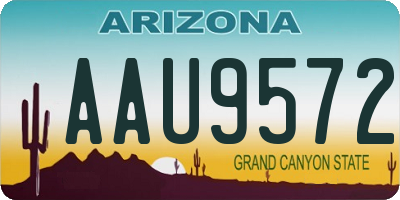 AZ license plate AAU9572