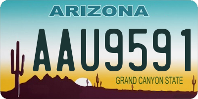 AZ license plate AAU9591
