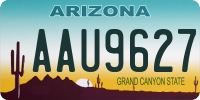 AZ license plate AAU9627