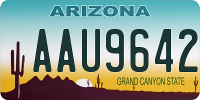 AZ license plate AAU9642