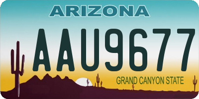 AZ license plate AAU9677