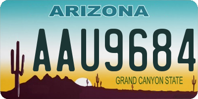 AZ license plate AAU9684