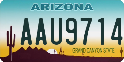 AZ license plate AAU9714