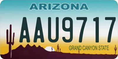 AZ license plate AAU9717