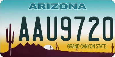 AZ license plate AAU9720