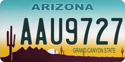 AZ license plate AAU9727