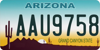 AZ license plate AAU9758