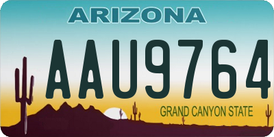 AZ license plate AAU9764