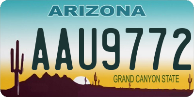 AZ license plate AAU9772
