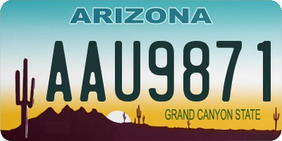AZ license plate AAU9871