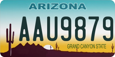 AZ license plate AAU9879