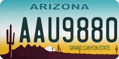 AZ license plate AAU9880