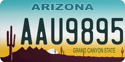 AZ license plate AAU9895