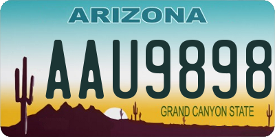 AZ license plate AAU9898