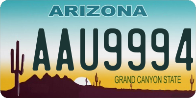 AZ license plate AAU9994