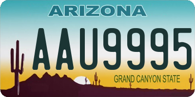 AZ license plate AAU9995