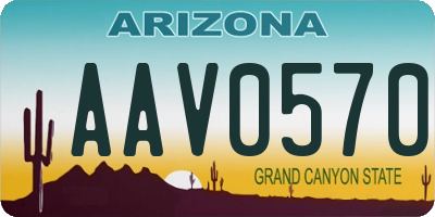 AZ license plate AAV0570