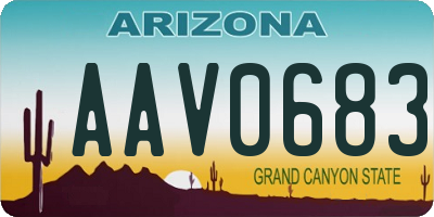 AZ license plate AAV0683