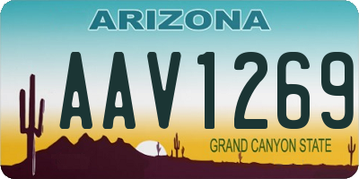 AZ license plate AAV1269