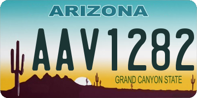 AZ license plate AAV1282