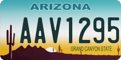 AZ license plate AAV1295