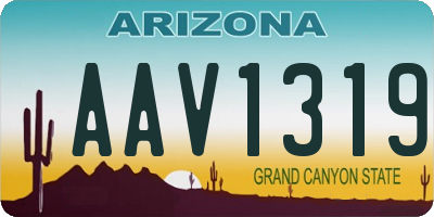 AZ license plate AAV1319
