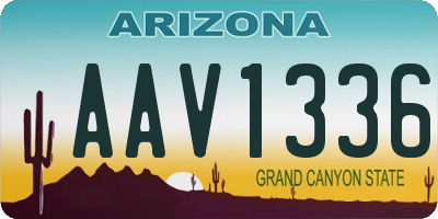 AZ license plate AAV1336
