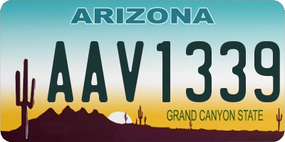 AZ license plate AAV1339