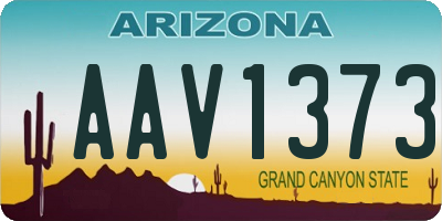AZ license plate AAV1373