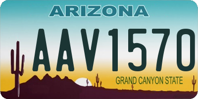AZ license plate AAV1570