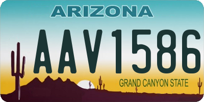 AZ license plate AAV1586