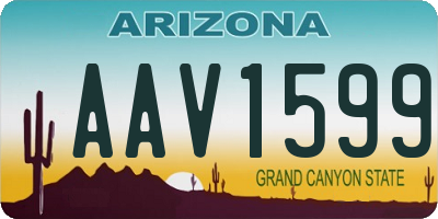 AZ license plate AAV1599