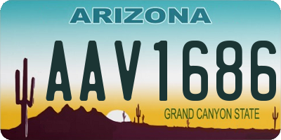 AZ license plate AAV1686
