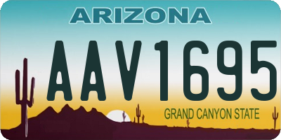 AZ license plate AAV1695