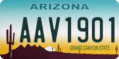 AZ license plate AAV1901