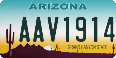 AZ license plate AAV1914