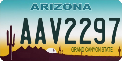 AZ license plate AAV2297