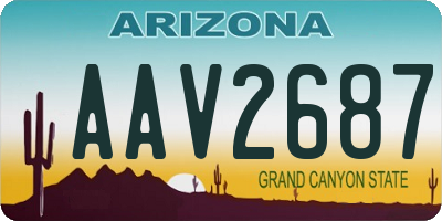 AZ license plate AAV2687