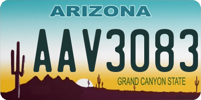 AZ license plate AAV3083