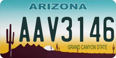 AZ license plate AAV3146