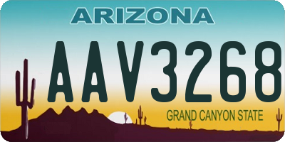 AZ license plate AAV3268