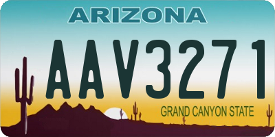 AZ license plate AAV3271