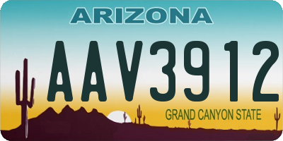 AZ license plate AAV3912