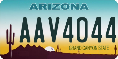 AZ license plate AAV4044