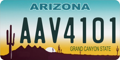 AZ license plate AAV4101