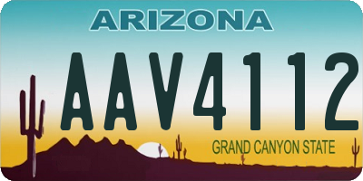 AZ license plate AAV4112