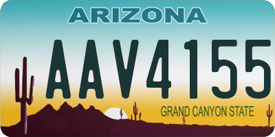 AZ license plate AAV4155