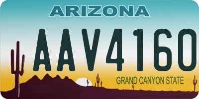 AZ license plate AAV4160