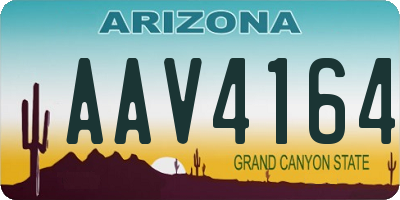 AZ license plate AAV4164